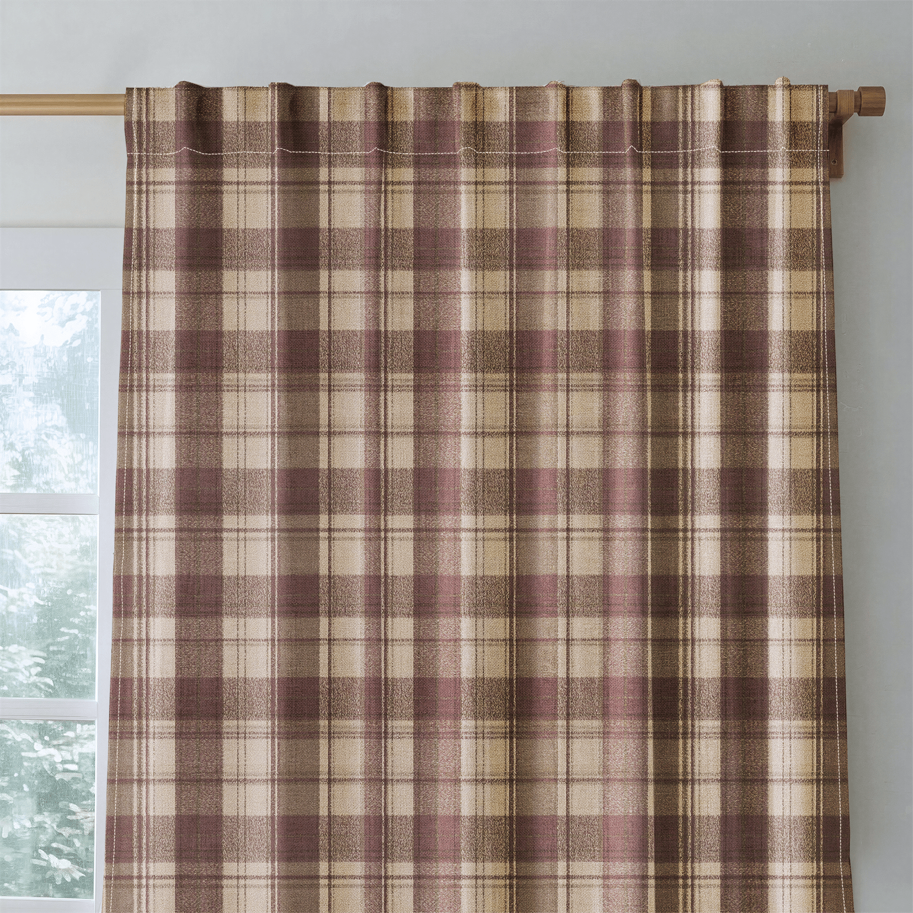 Toasted Pecan Tartan - Drapery - Lemon Park