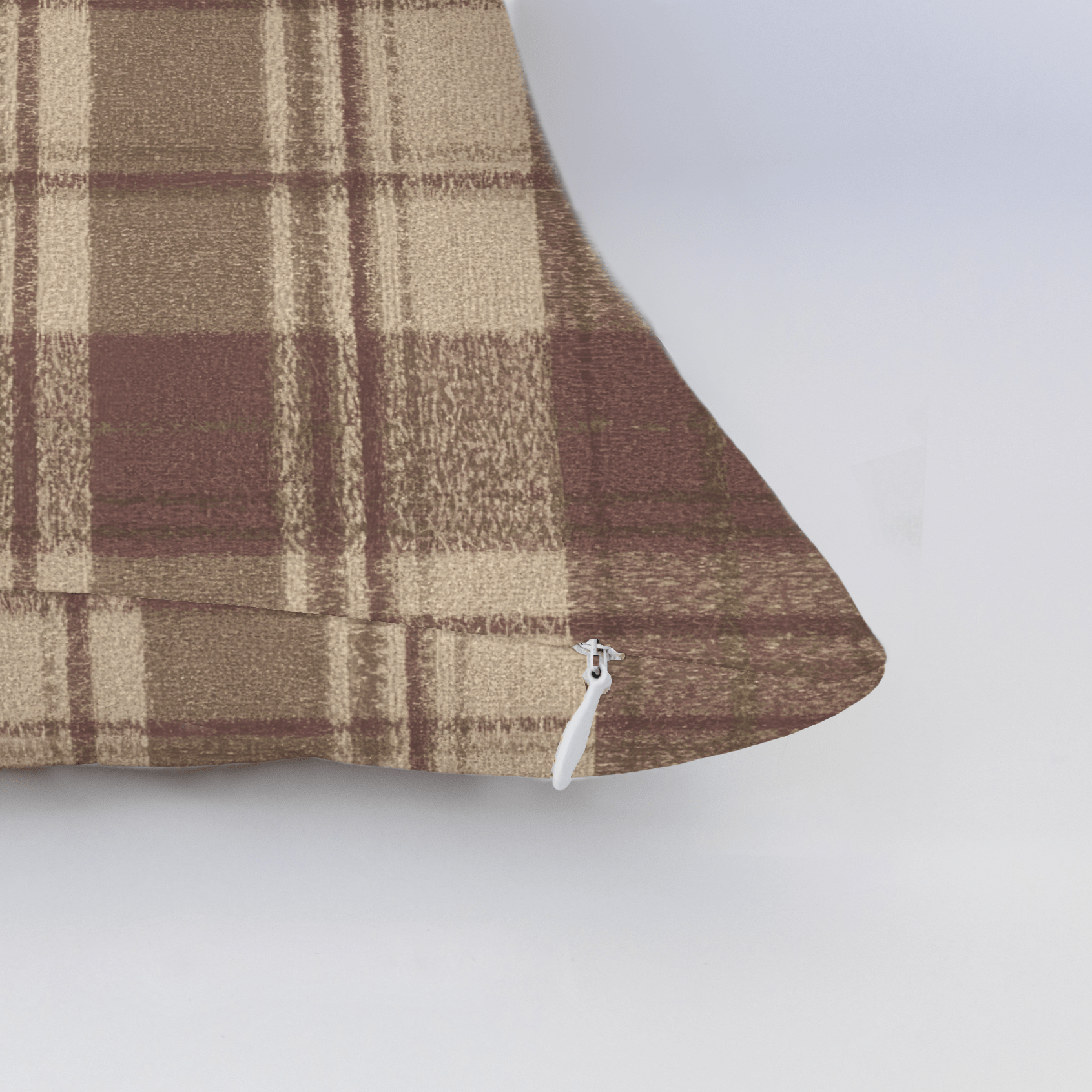Toasted Pecan Tartan Throw Pillow - Lemon Park