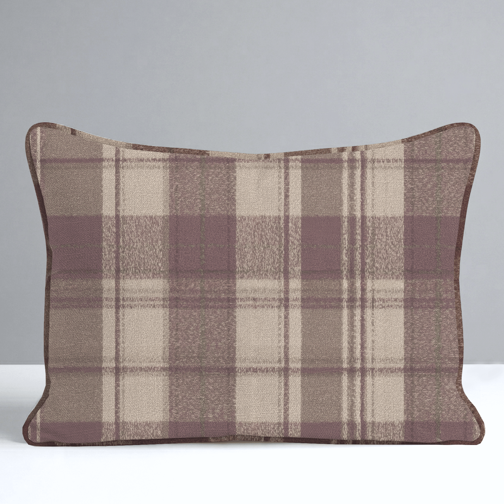 Toasted Pecan Tartan Throw Pillow - Lemon Park