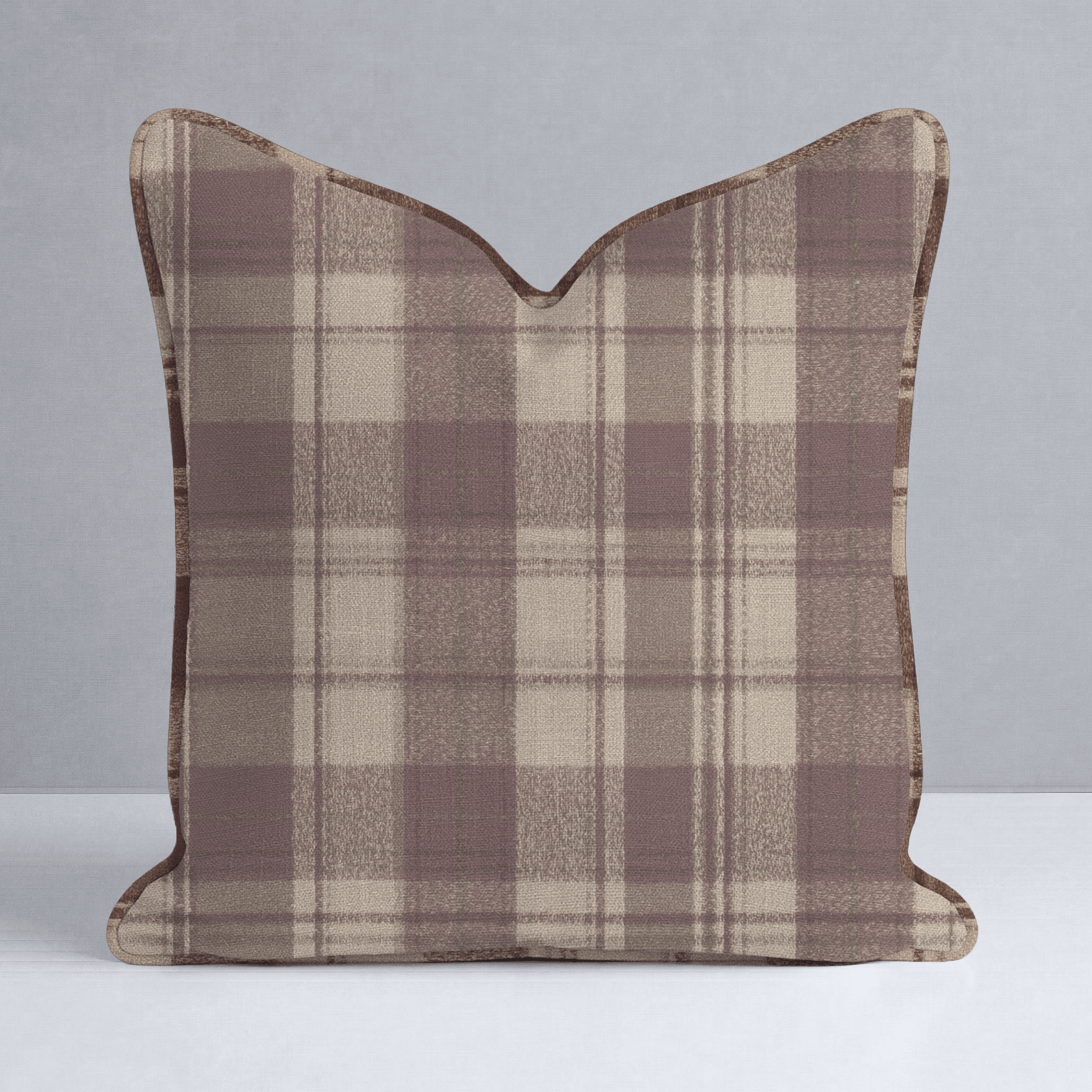 Toasted Pecan Tartan Throw Pillow - Lemon Park