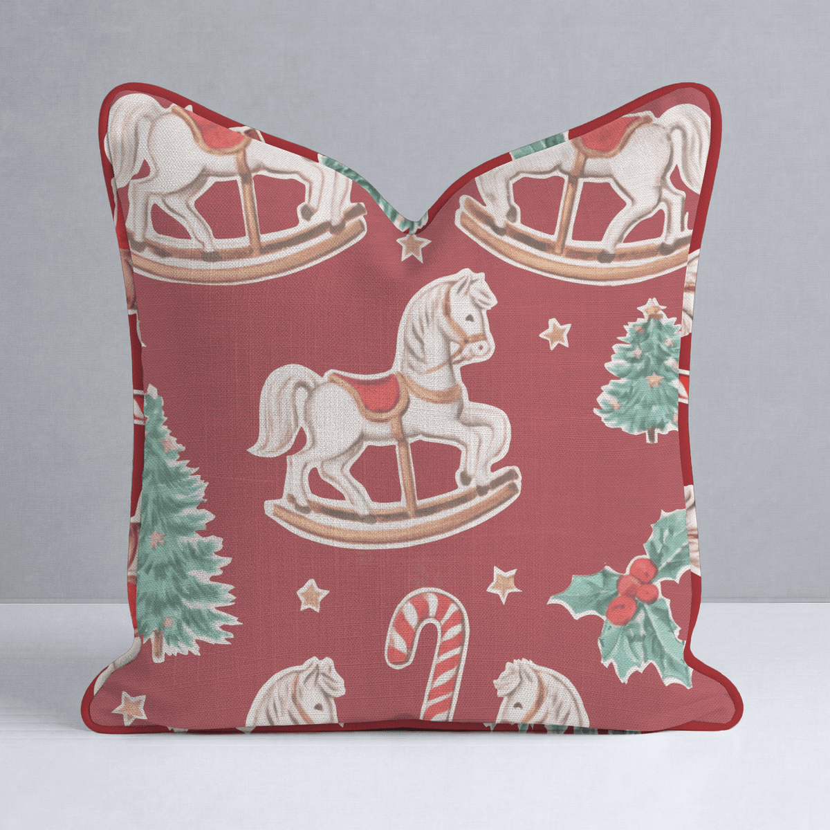 Toy Shop Ponies Throw Pillow - Lemon Park