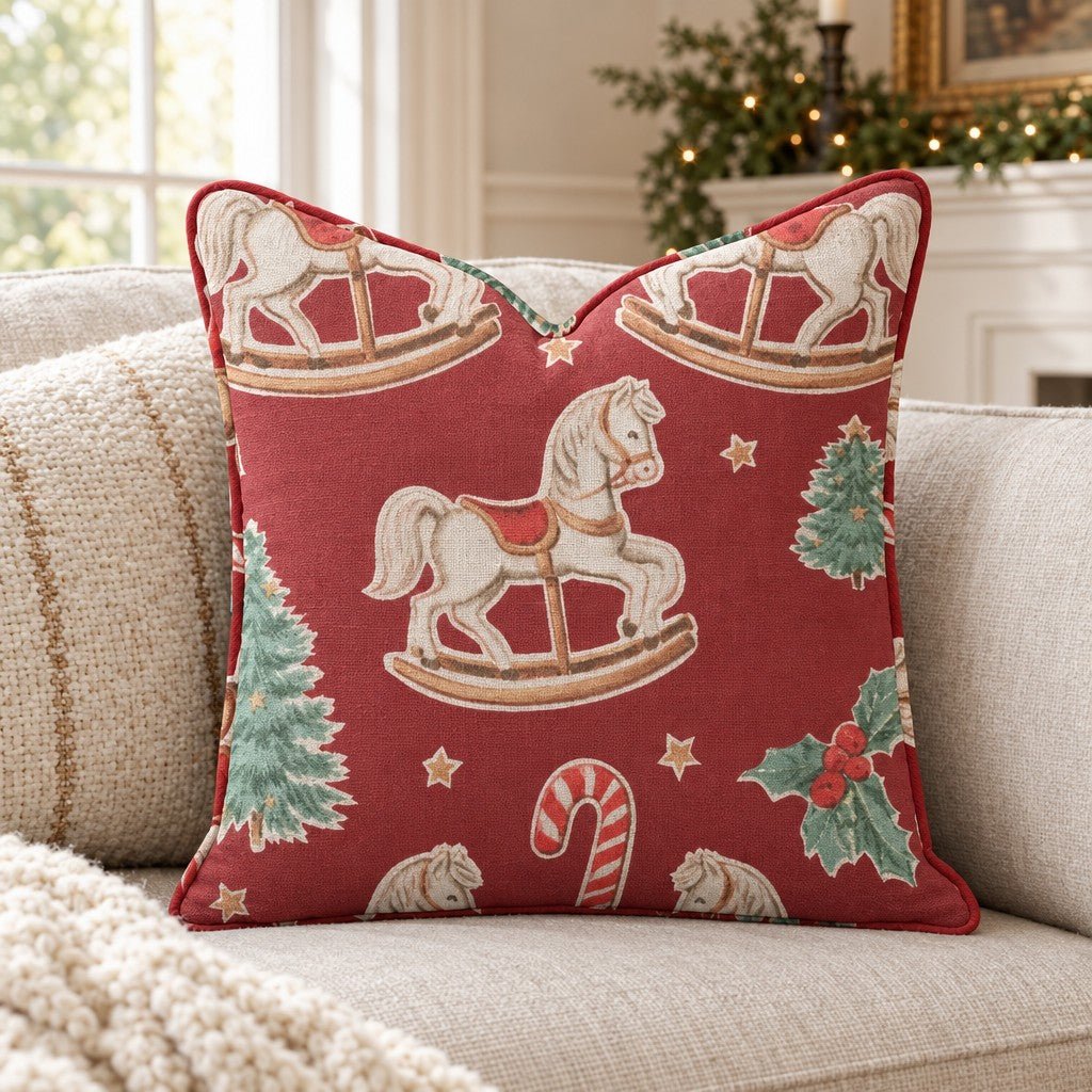 Toy Shop Ponies Throw Pillow - Lemon Park