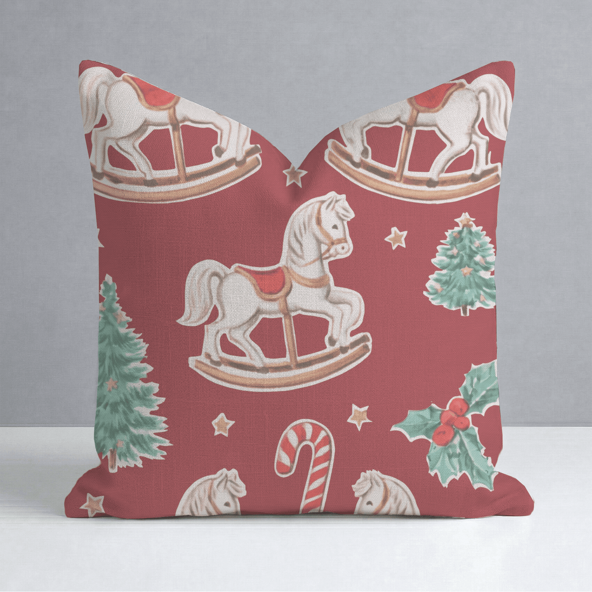 Toy Shop Ponies Throw Pillow - Lemon Park