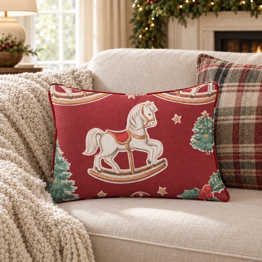 Toy Shop Ponies Throw Pillow - Lemon Park