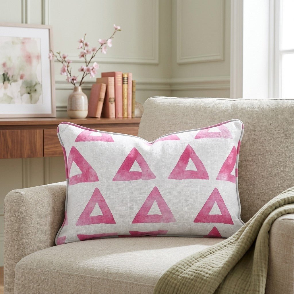 Triangle Tango Throw Pillow - Lemon Park