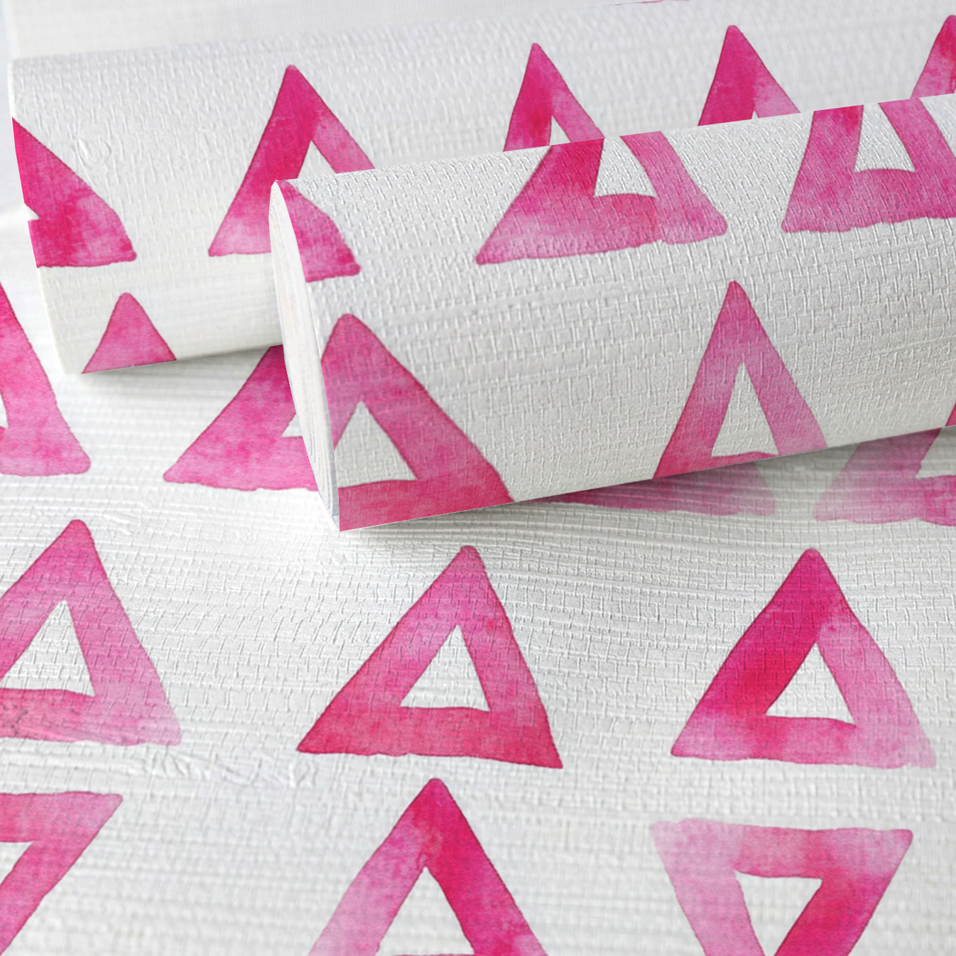 Triangle Tango Faux Grasscloth Wallpaper