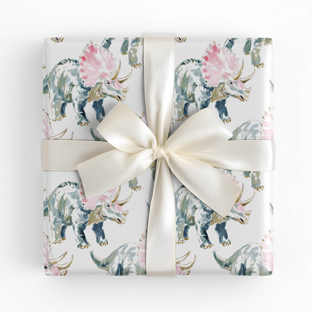 Triceratop Blush - Wrapping Paper - Lemon Park