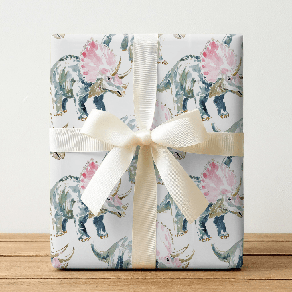 Triceratop Blush - Wrapping Paper - Lemon Park