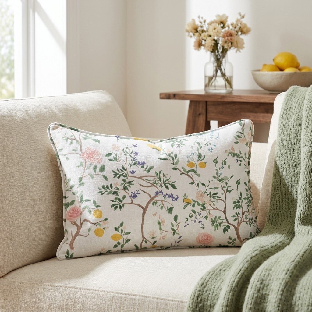 Tropical Peacock Throw Pillow - Lemon Park