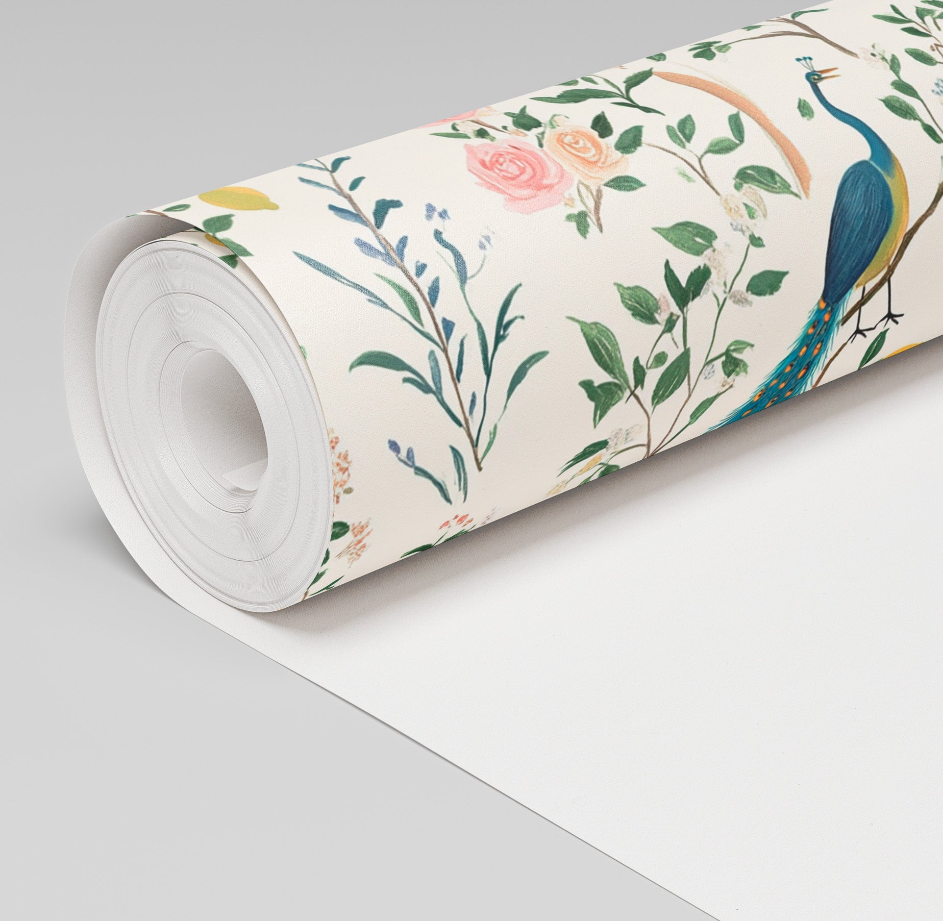 Tropical Peacock Wallpaper - Lemon Park