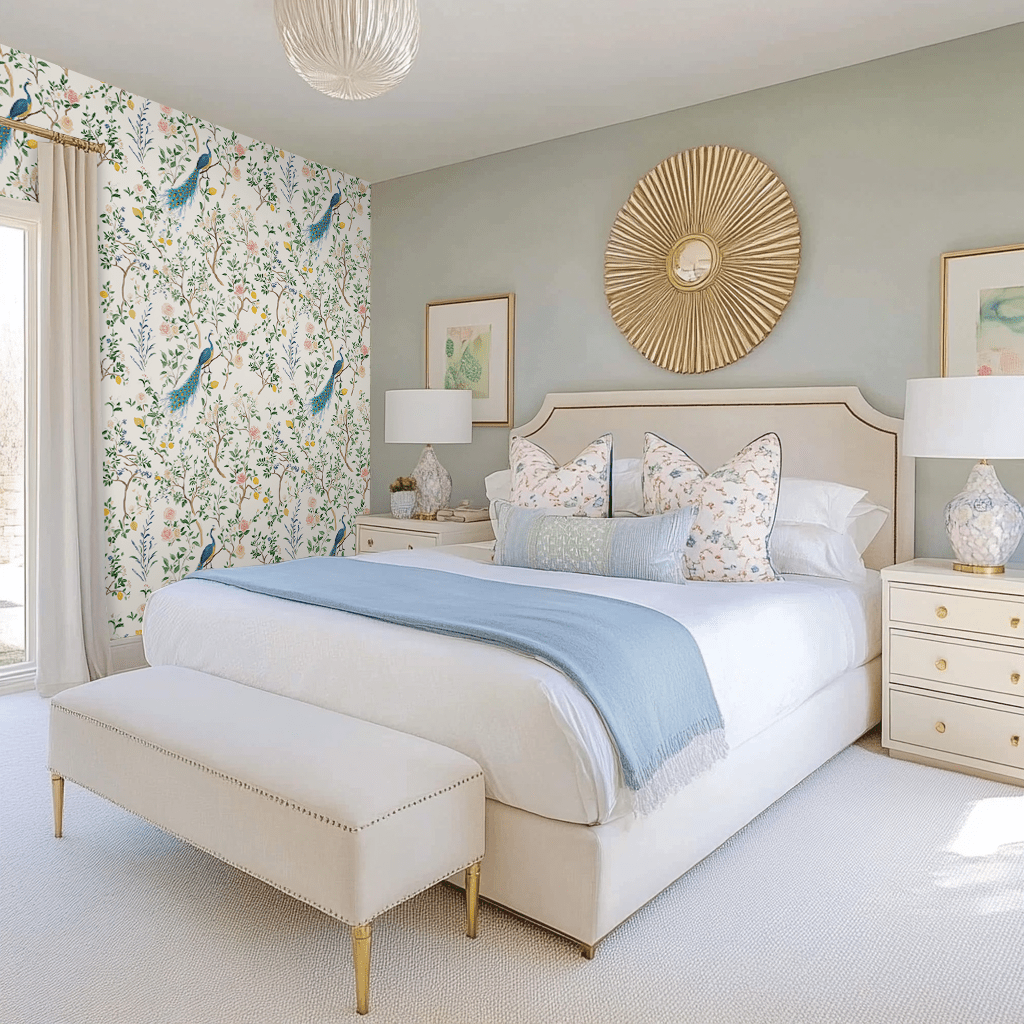 Tropical Peacock Wallpaper - Lemon Park