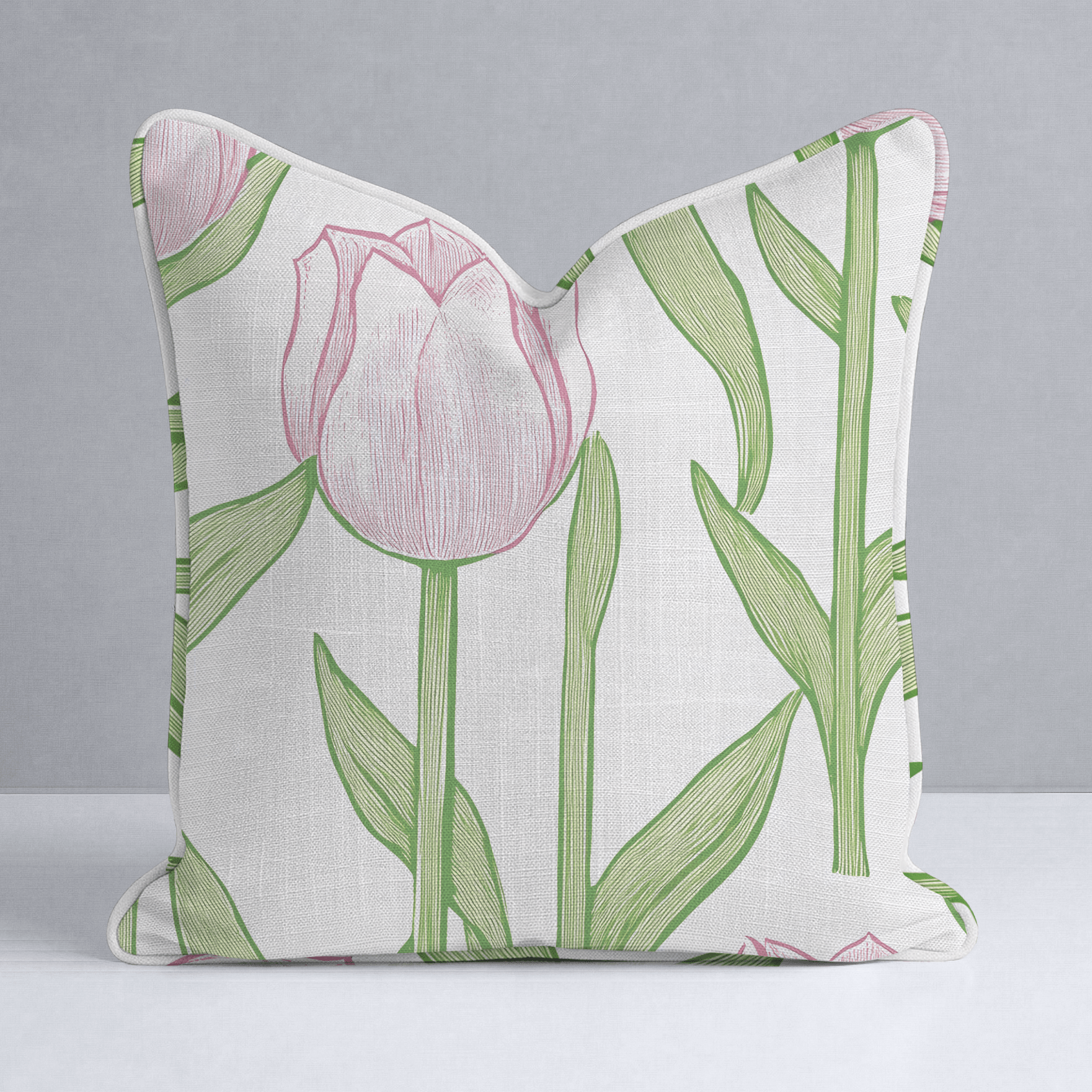 Tulip Meadow Throw Pillow - Lemon Park