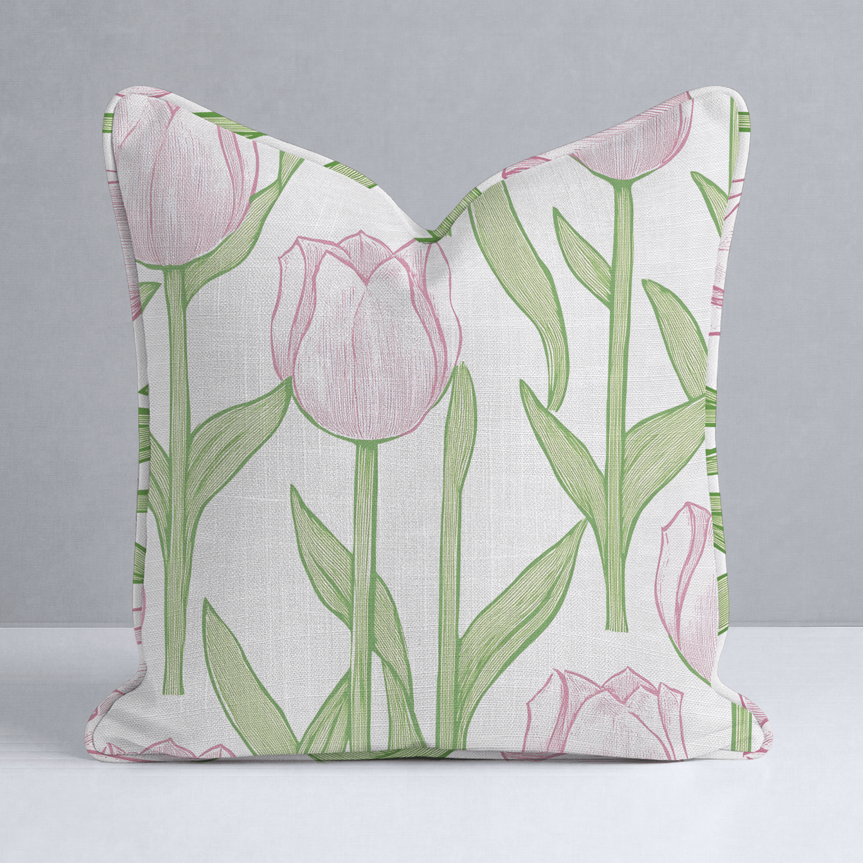 Tulip Meadow Throw Pillow - Lemon Park