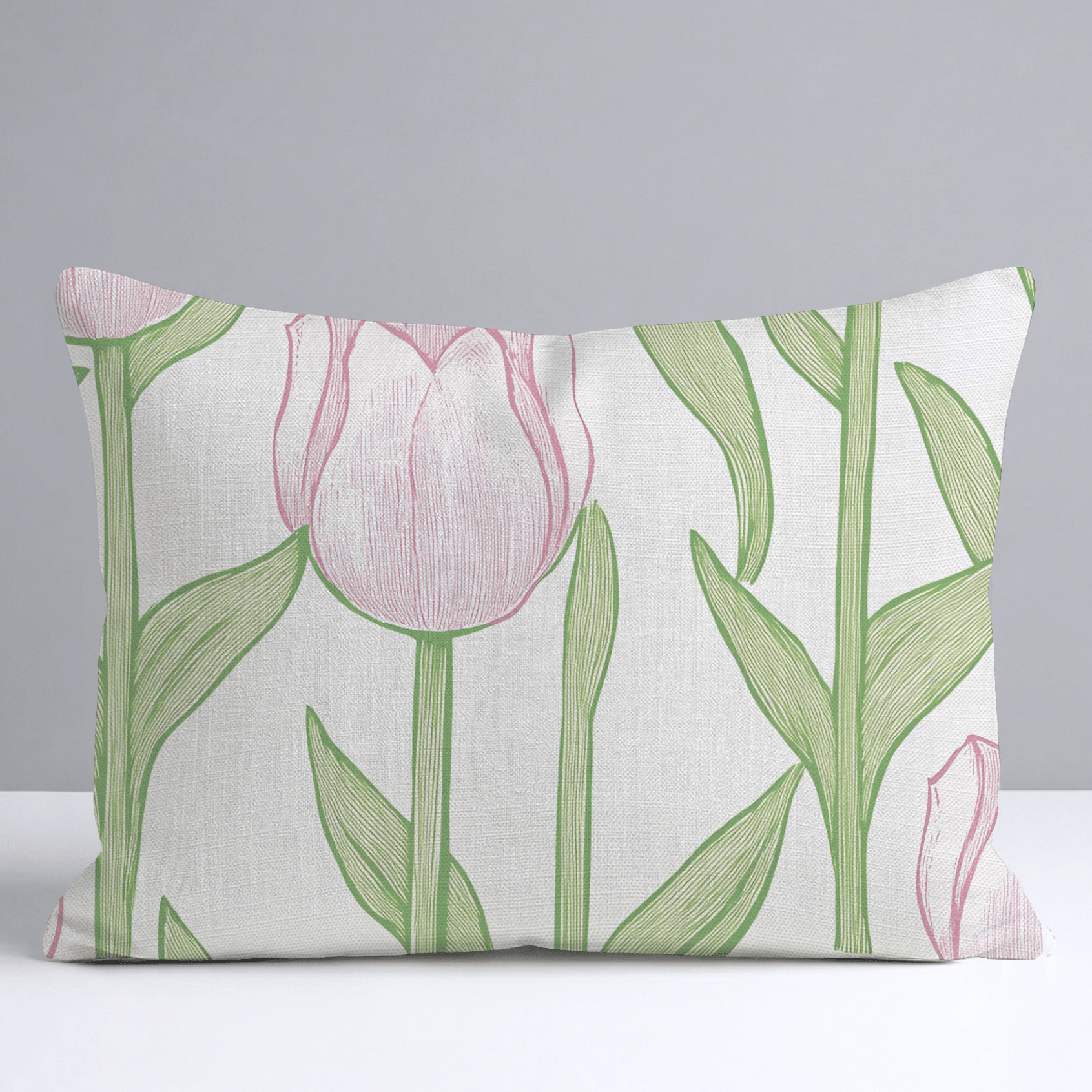 Tulip Meadow Throw Pillow - Lemon Park