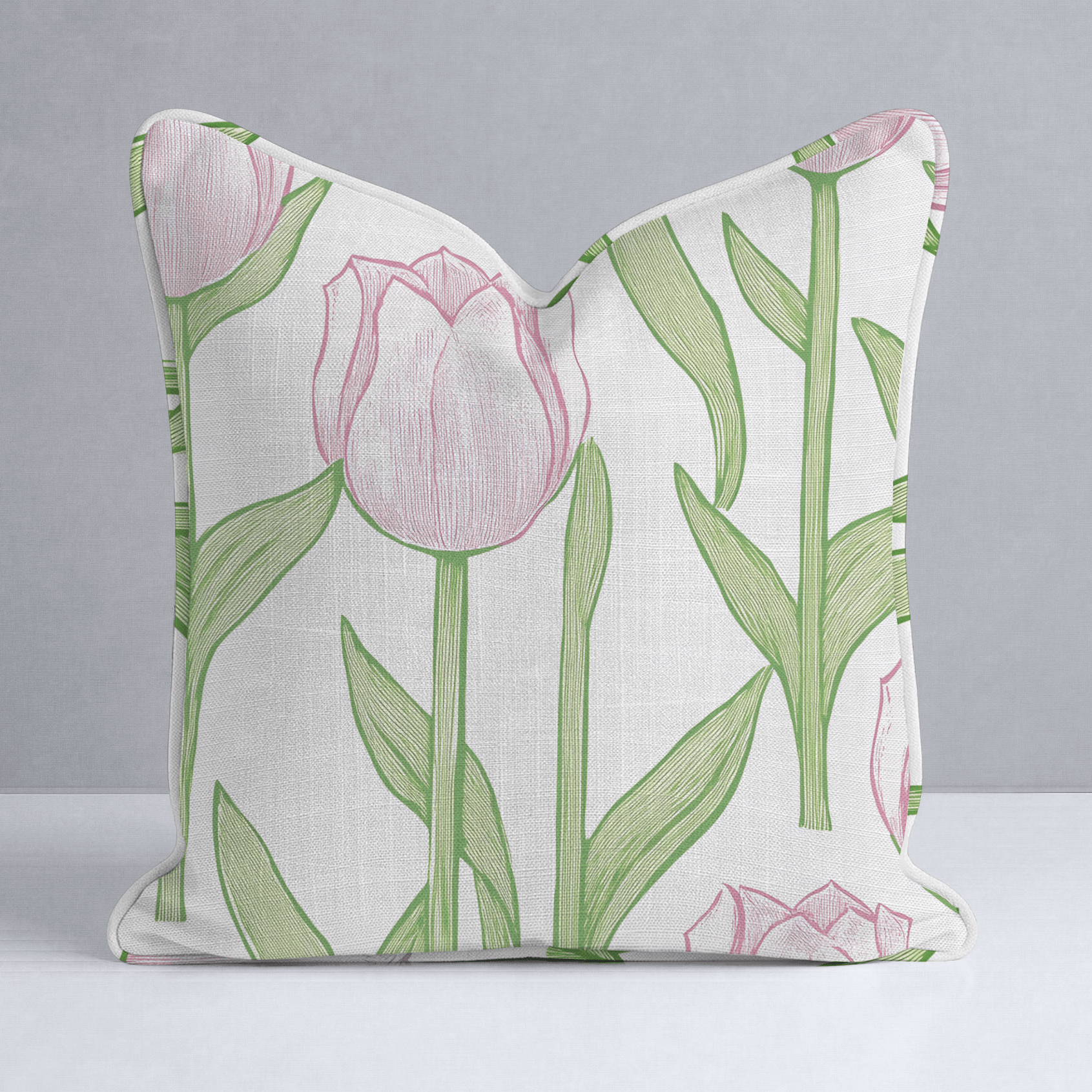 Tulip Meadow Throw Pillow - Lemon Park