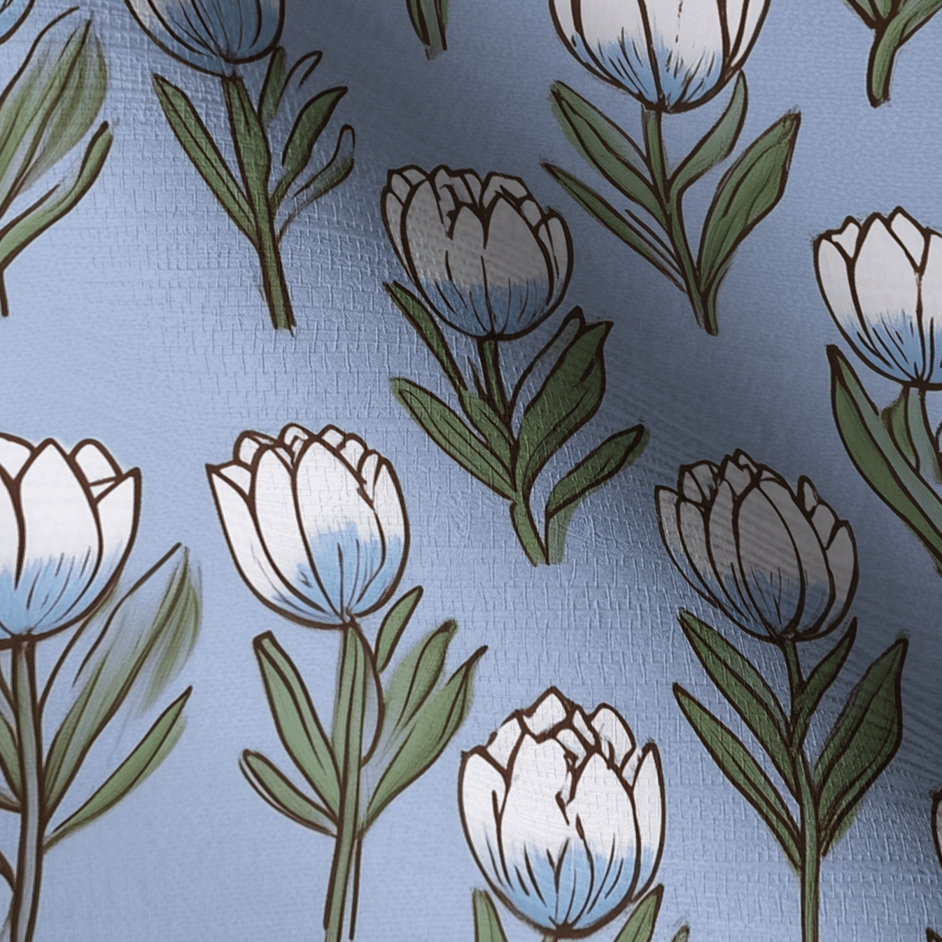 Tulip Parade Faux Grasscloth Wallpaper - Lemon Park
