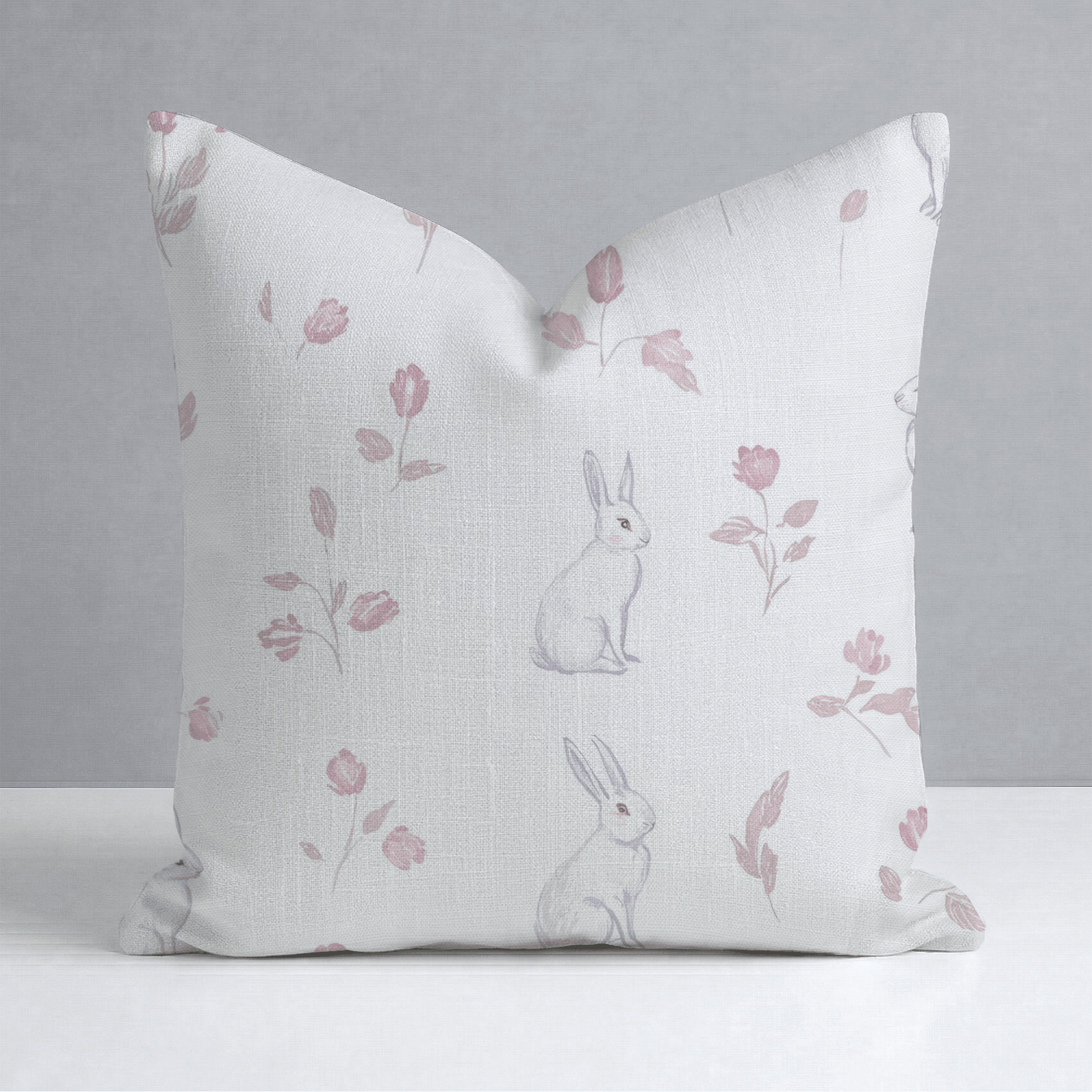 Tulips & Tails Throw Pillow - Lemon Park
