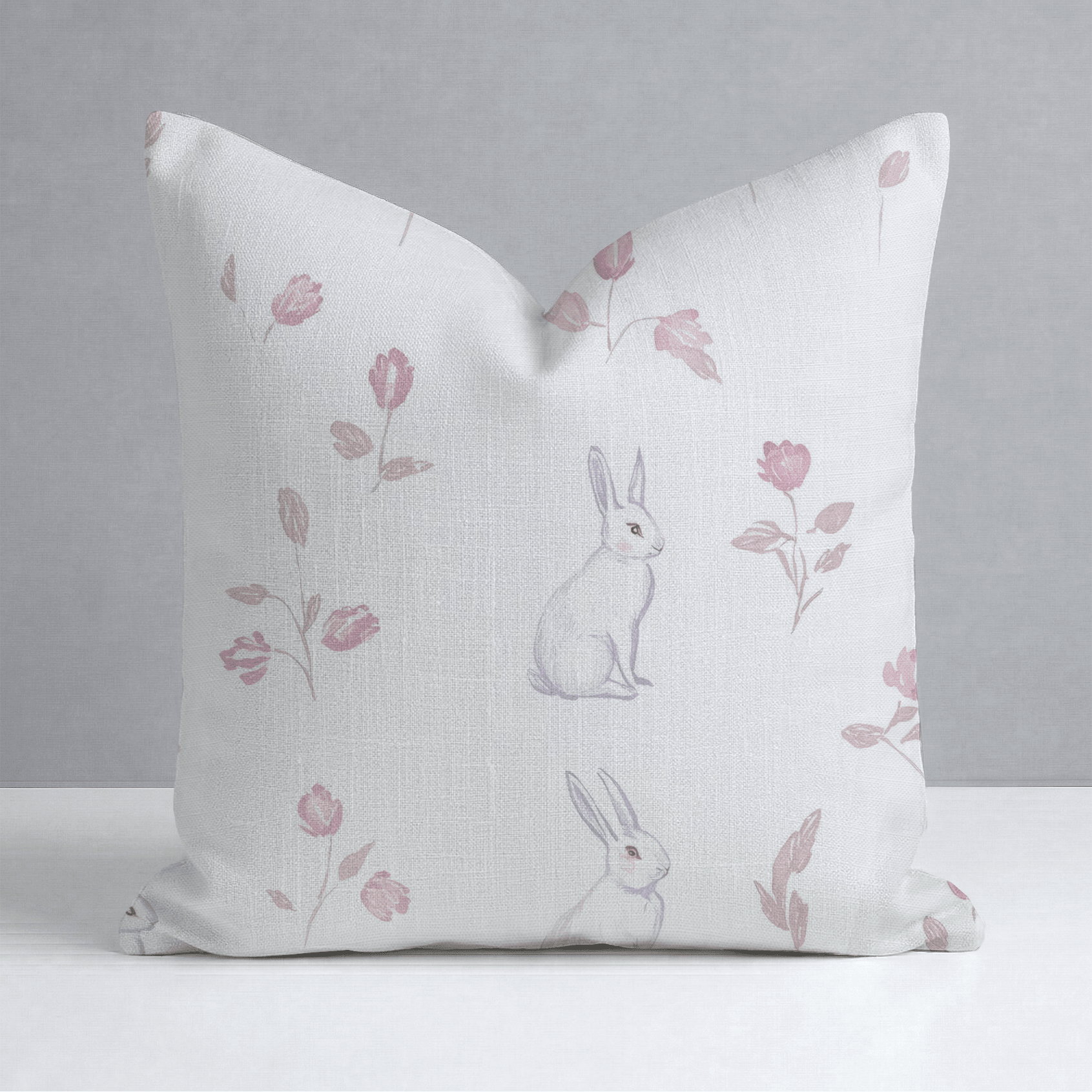 Tulips & Tails Throw Pillow - Lemon Park