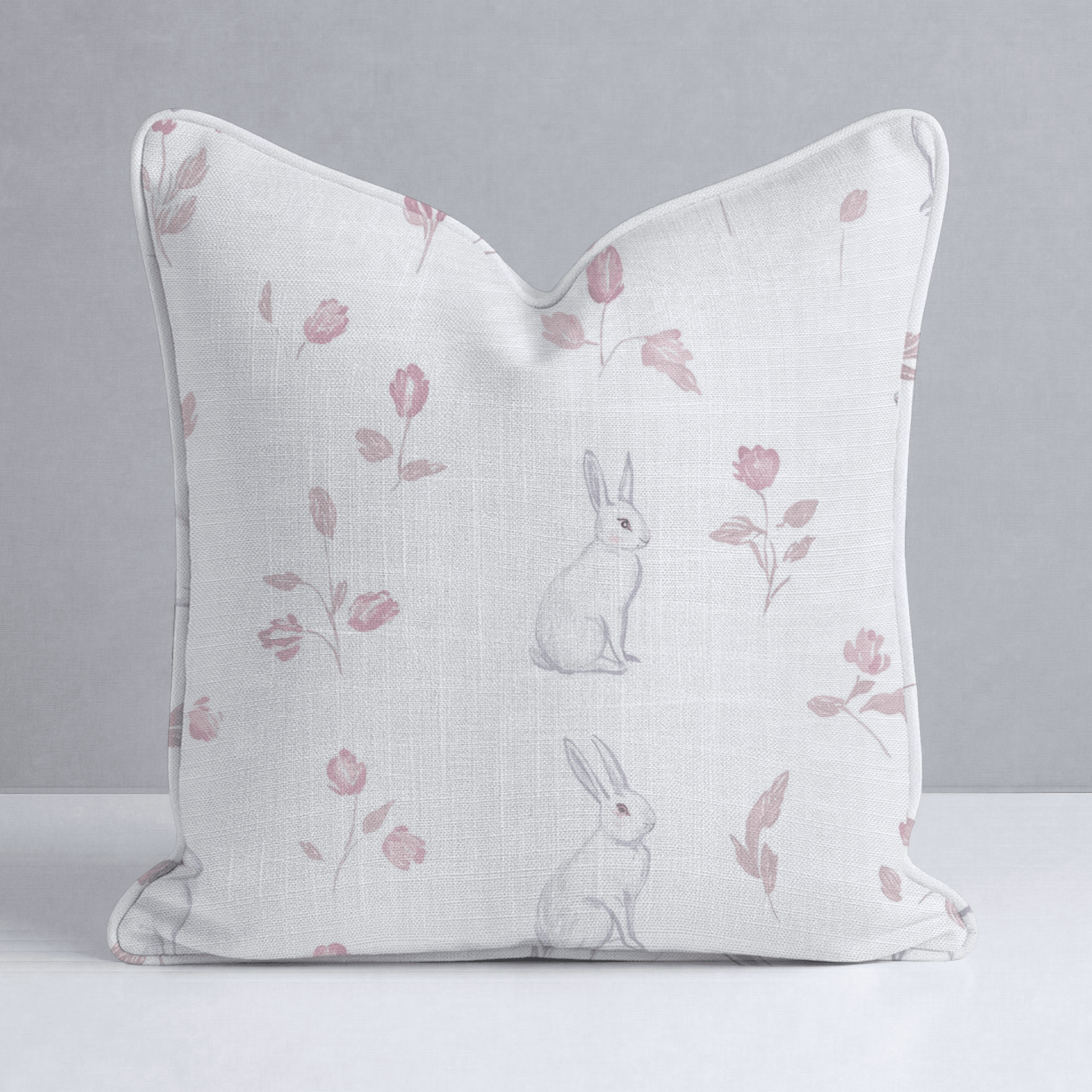 Tulips & Tails Throw Pillow - Lemon Park