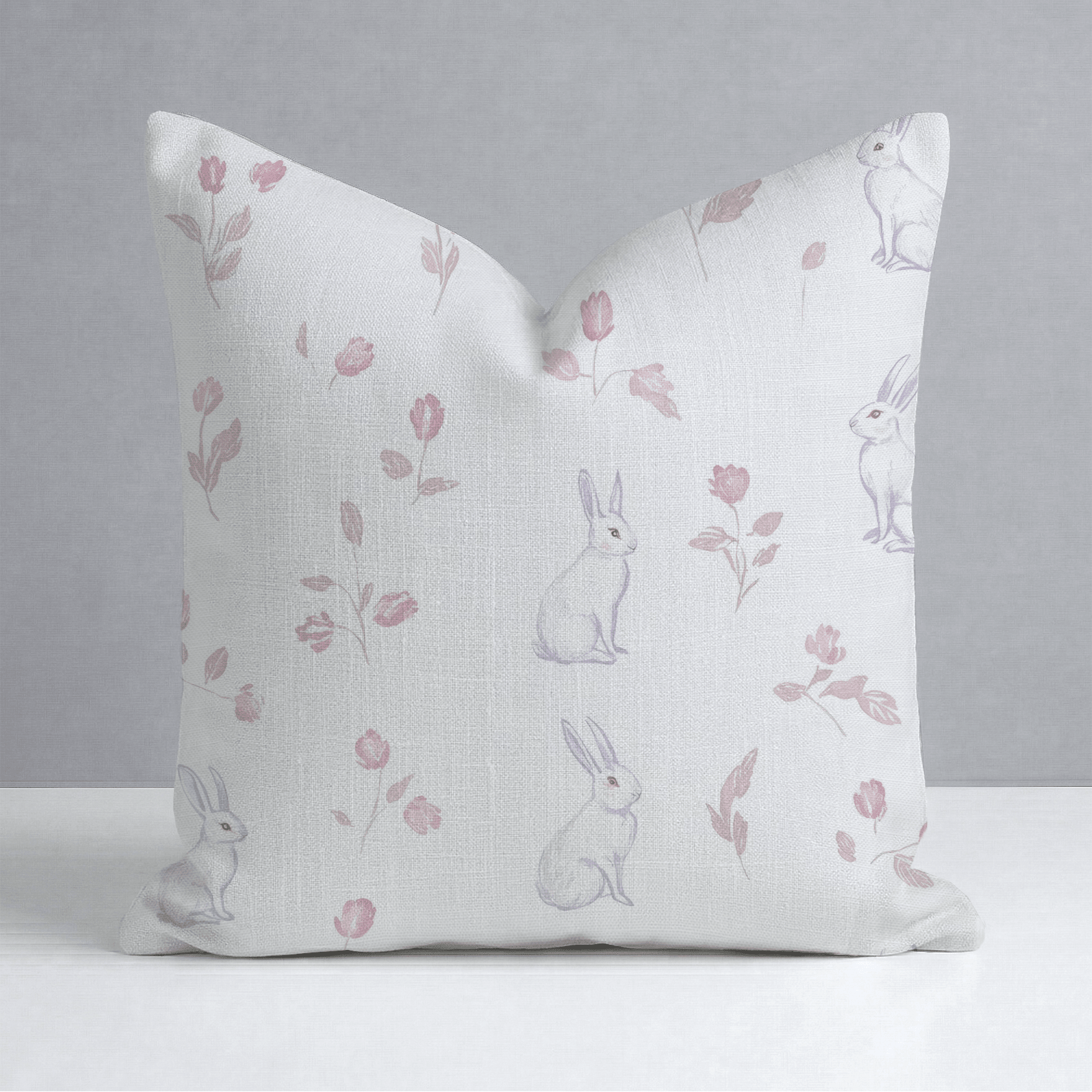 Tulips & Tails Throw Pillow - Lemon Park