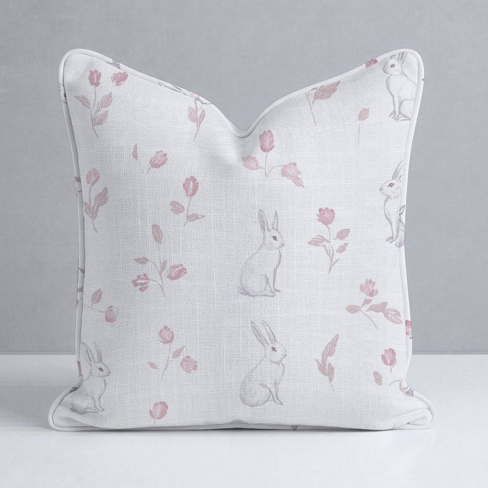 Tulips & Tails Throw Pillow - Lemon Park
