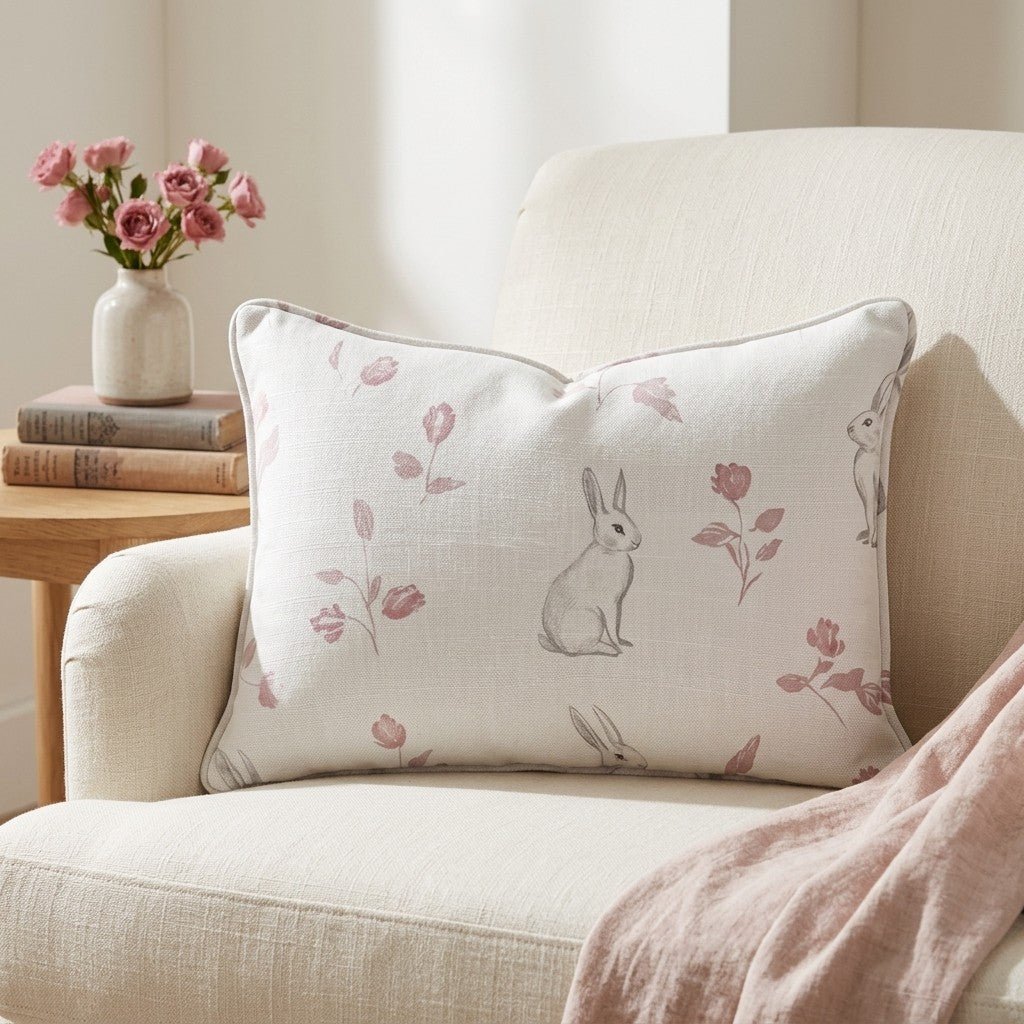 Tulips & Tails Throw Pillow - Lemon Park