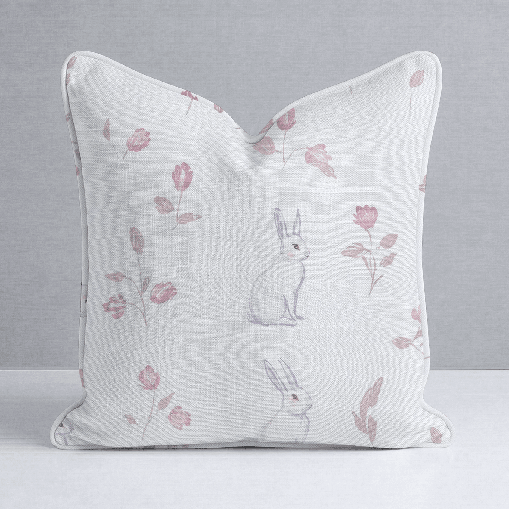 Tulips & Tails Throw Pillow - Lemon Park