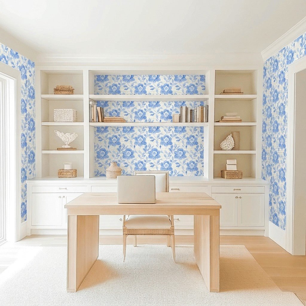 Tuscan Breeze Faux Grasscloth Wallpaper - Lemon Park