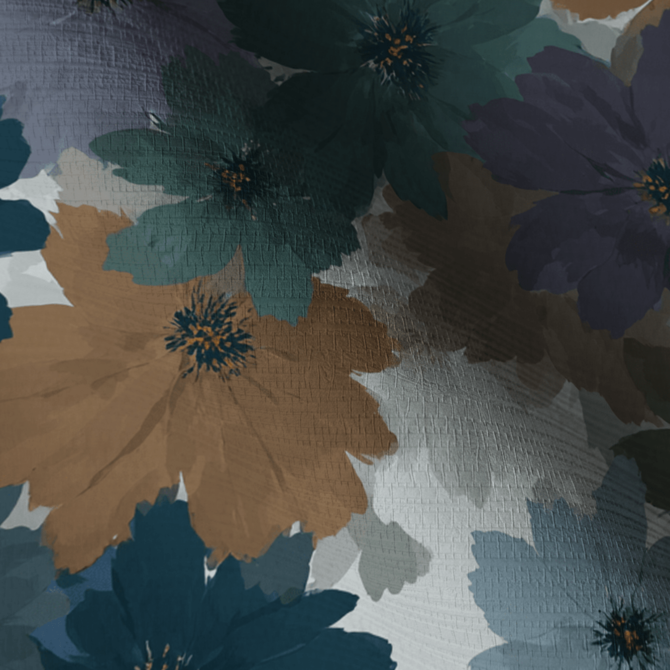 Twilight Petals Faux Grasscloth Wallpaper - Lemon Park