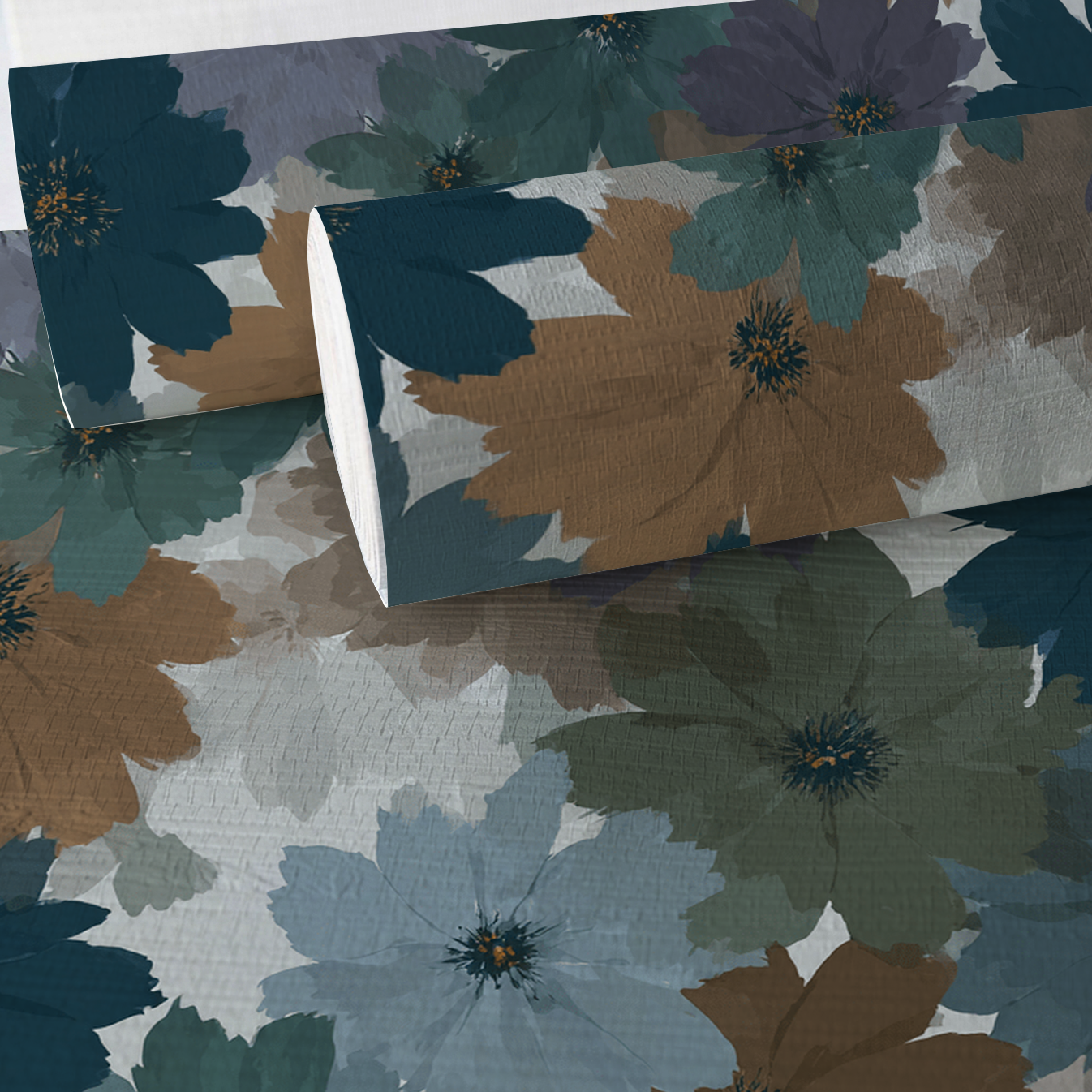 Twilight Petals Faux Grasscloth Wallpaper