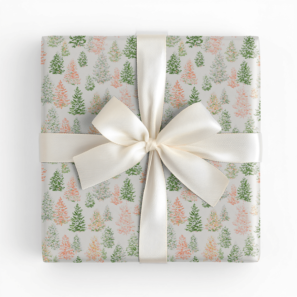 Twinkling Trees - Wrapping Paper - Lemon Park