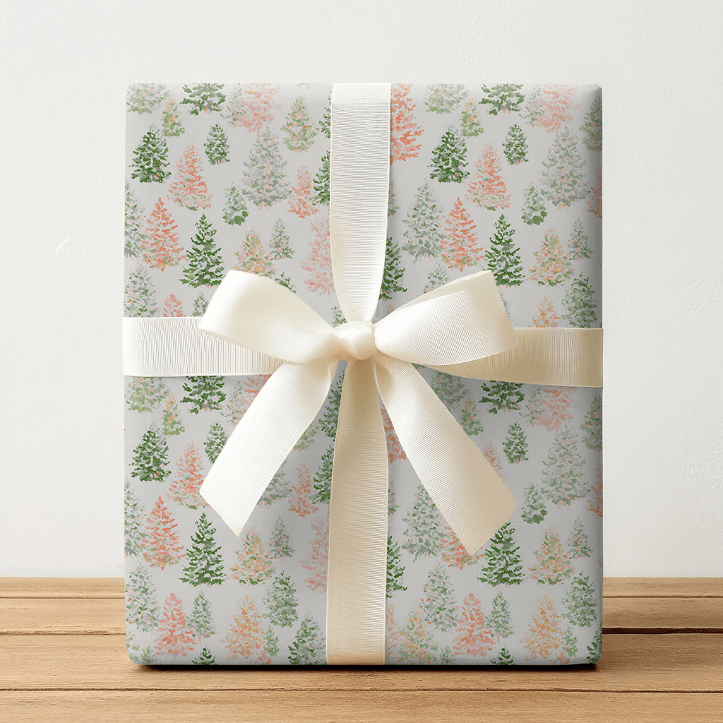 Twinkling Trees - Wrapping Paper - Lemon Park