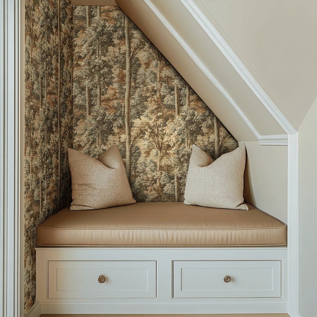 Under the Canopy Faux Grasscloth Wallpaper - Lemon Park