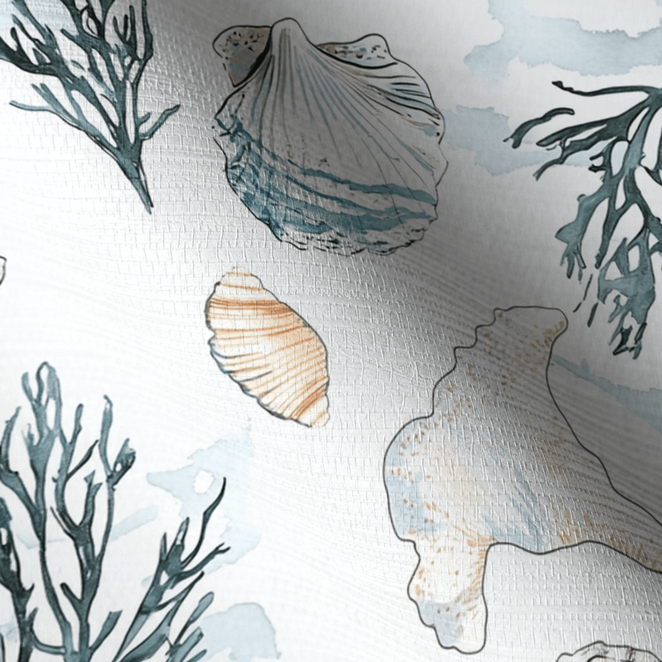 Under the Sea Faux Grasscloth Wallpaper - Lemon Park