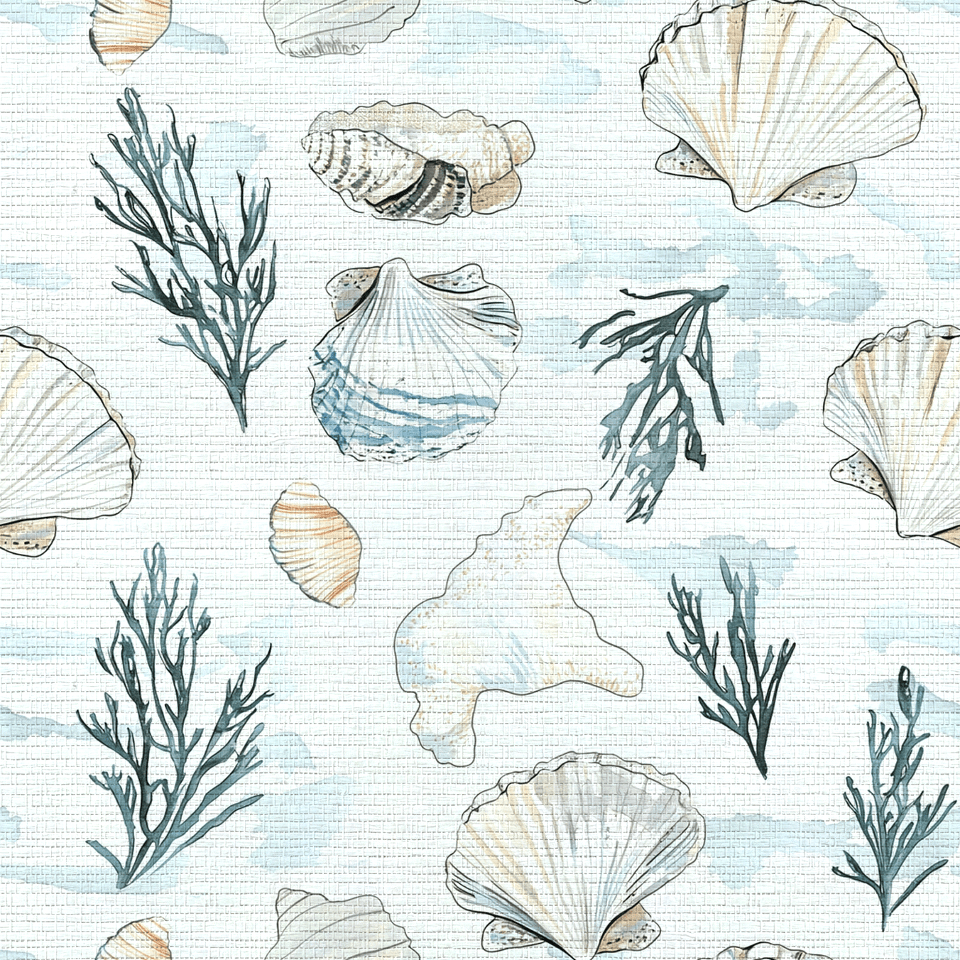 Under the Sea Faux Grasscloth Wallpaper - Lemon Park