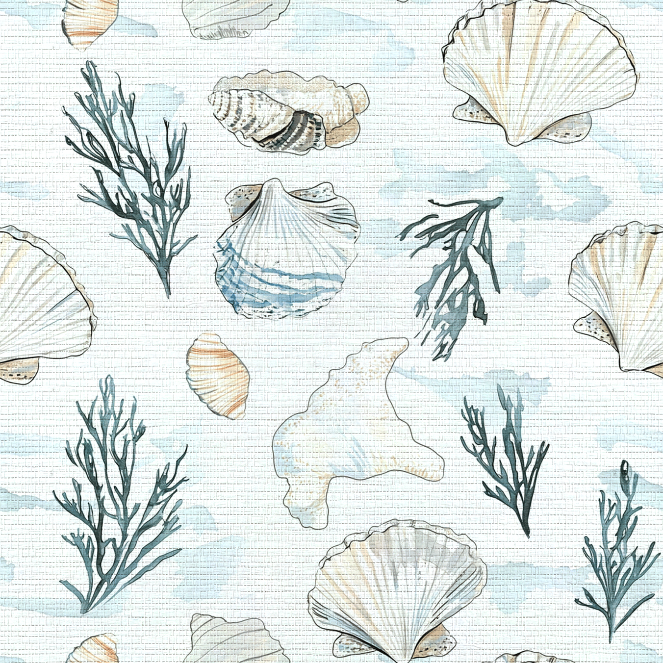 Under the Sea Faux Grasscloth Wallpaper