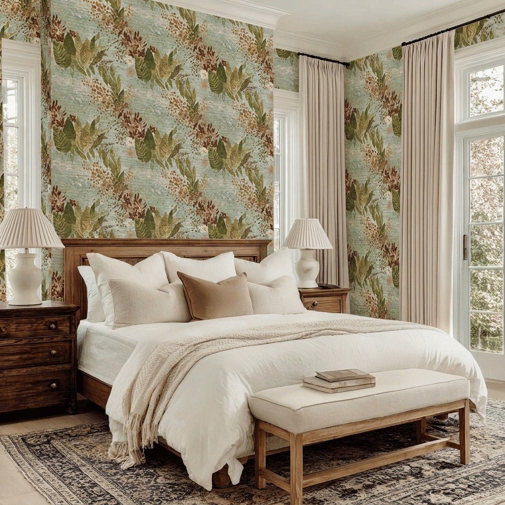 Ungathered Faux Grasscloth Wallpaper - Lemon Park