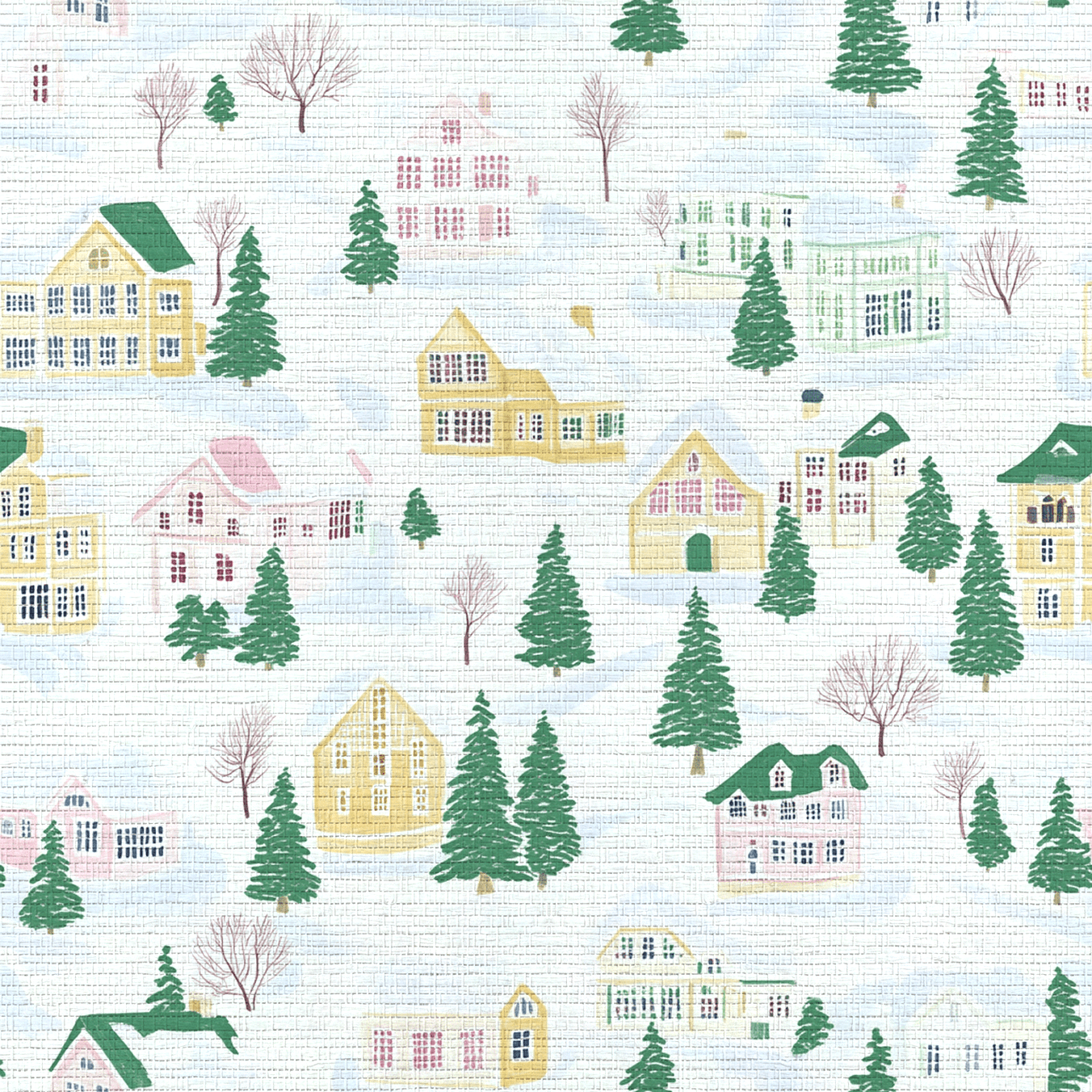 Vail Village Faux Grasscloth Wallpaper - Lemon Park