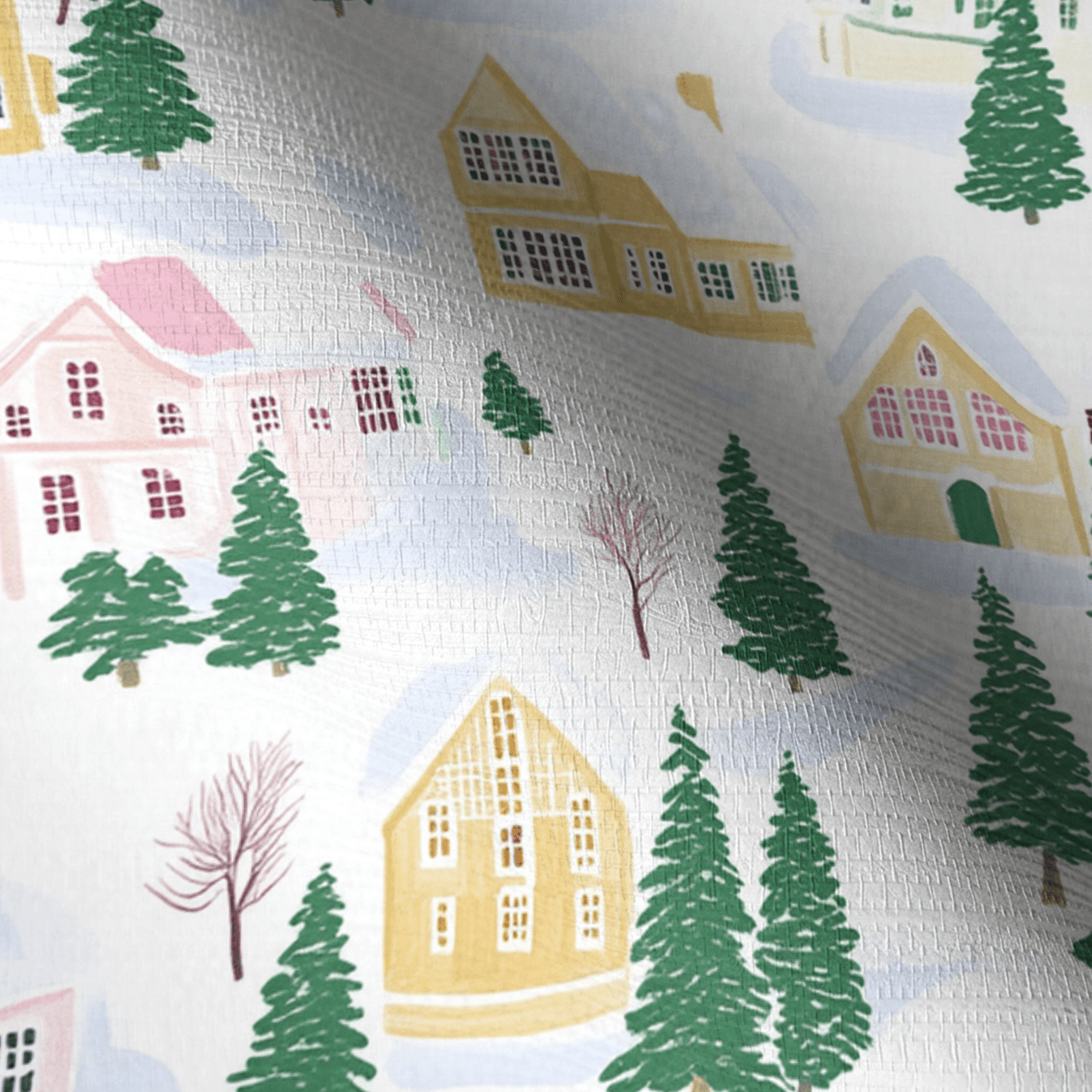 Vail Village Faux Grasscloth Wallpaper - Lemon Park