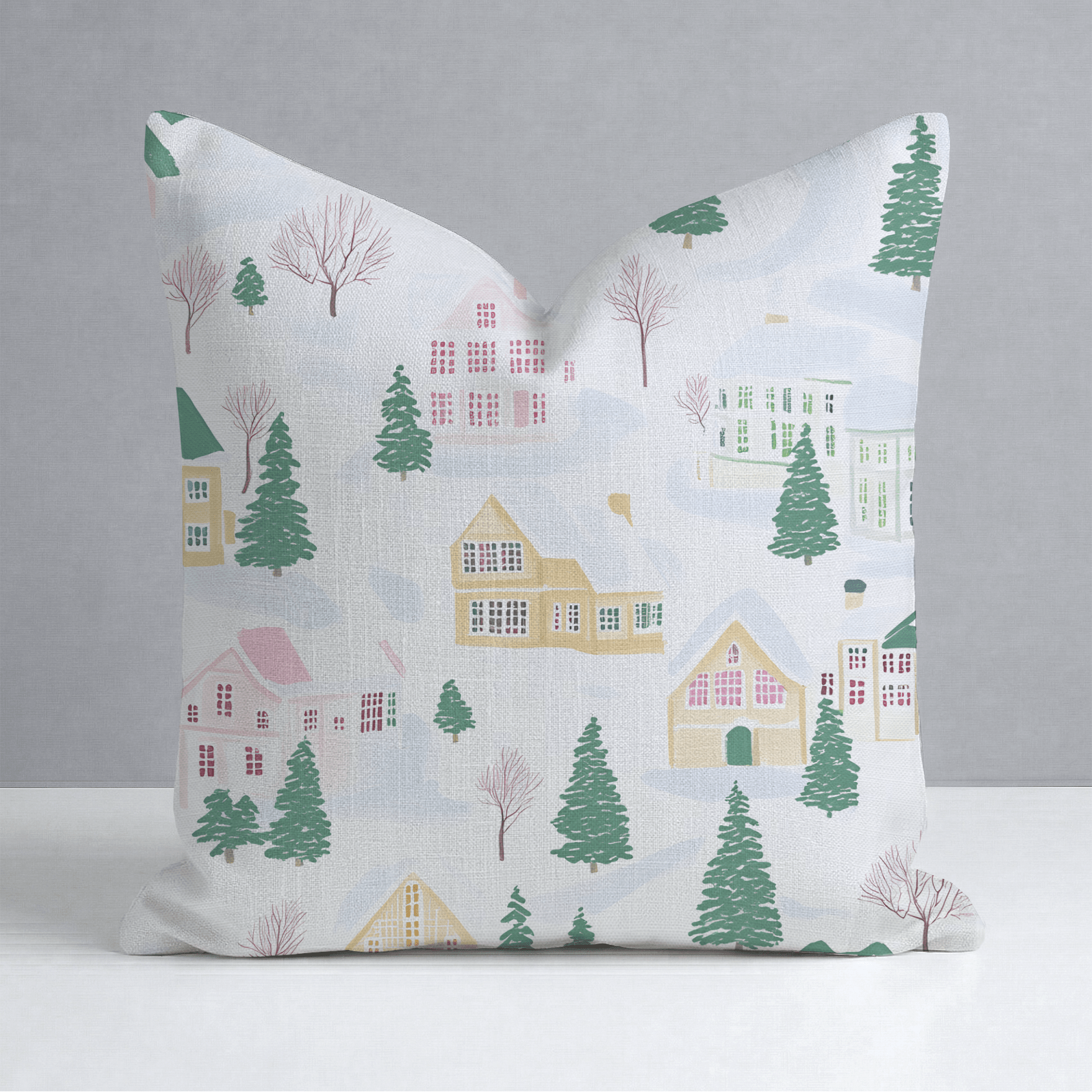 Vail Village Throw Pillow - Lemon Park