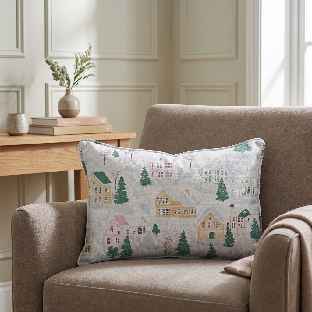 Vail Village Throw Pillow - Lemon Park