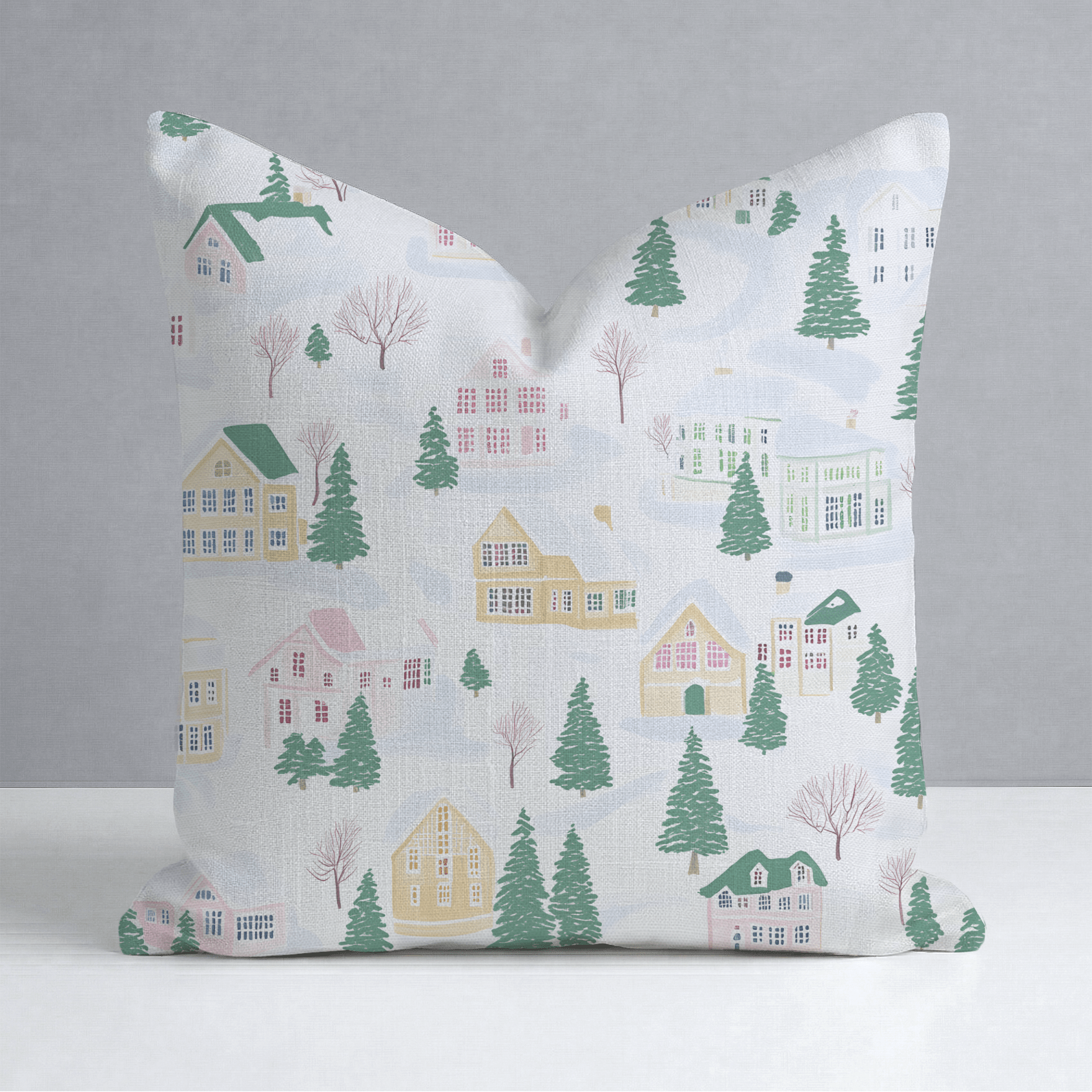 Vail Village Throw Pillow - Lemon Park
