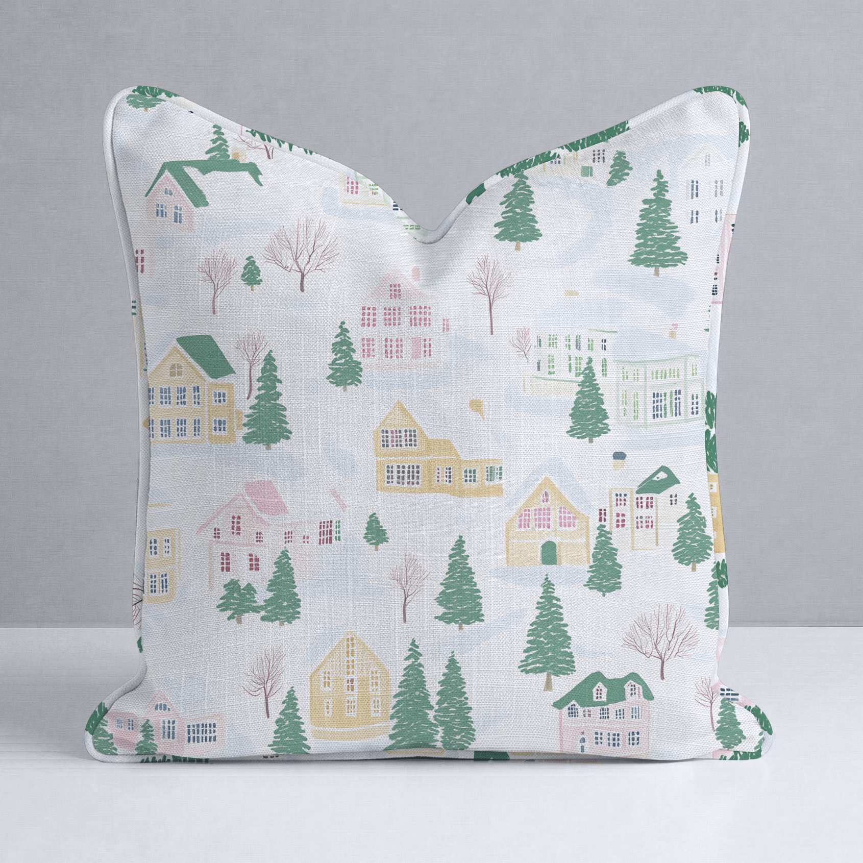Vail Village Throw Pillow - Lemon Park
