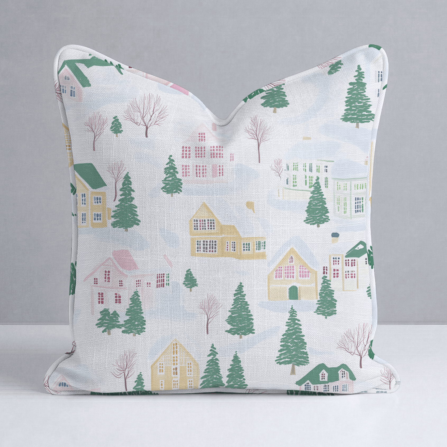 Vail Village Throw Pillow - Lemon Park