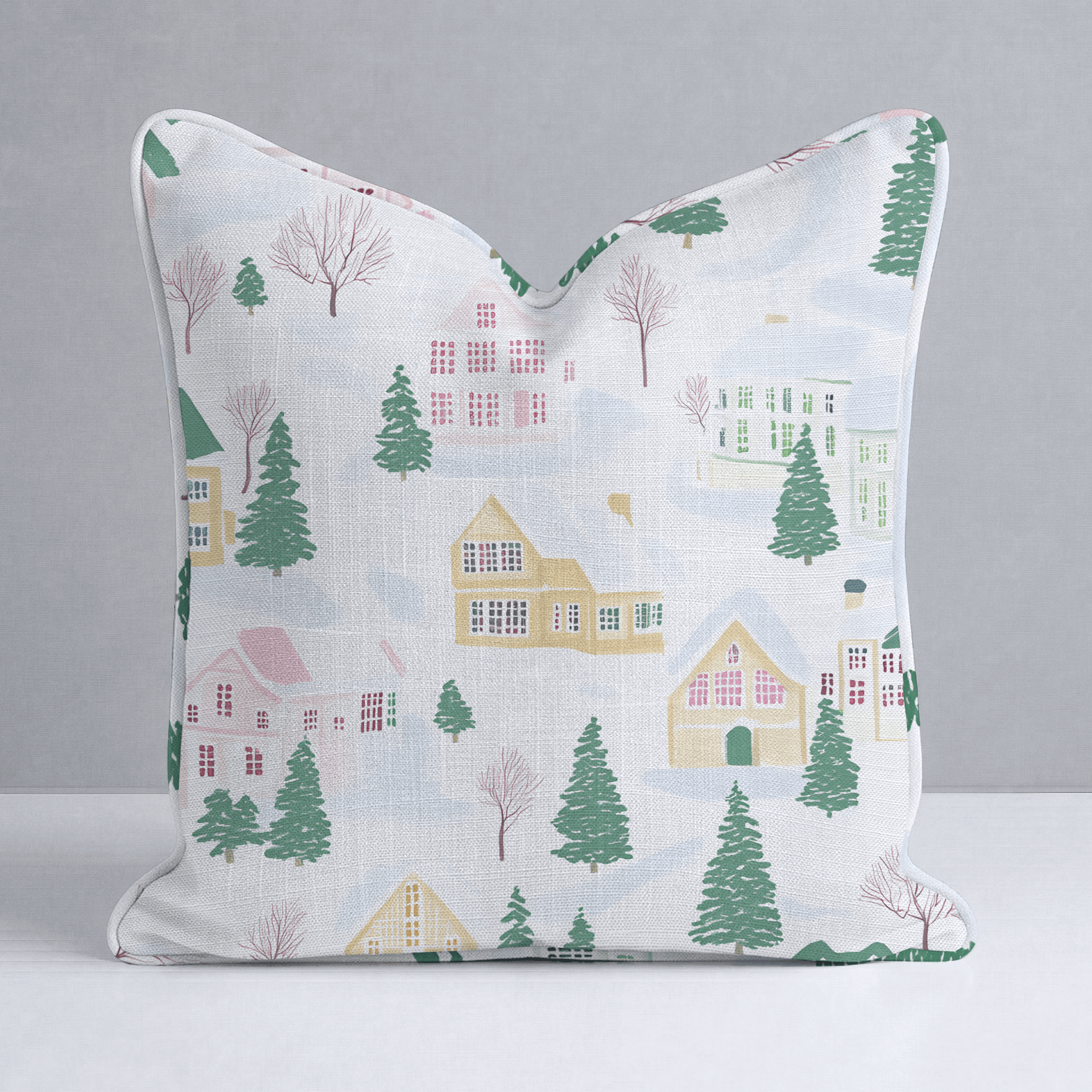Vail Village Throw Pillow - Lemon Park