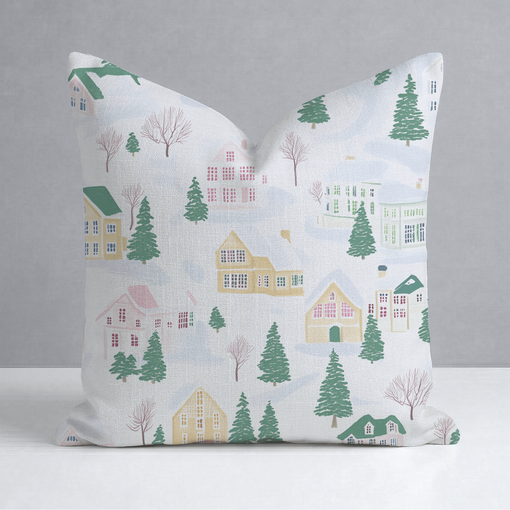 Vail Village Throw Pillow - Lemon Park