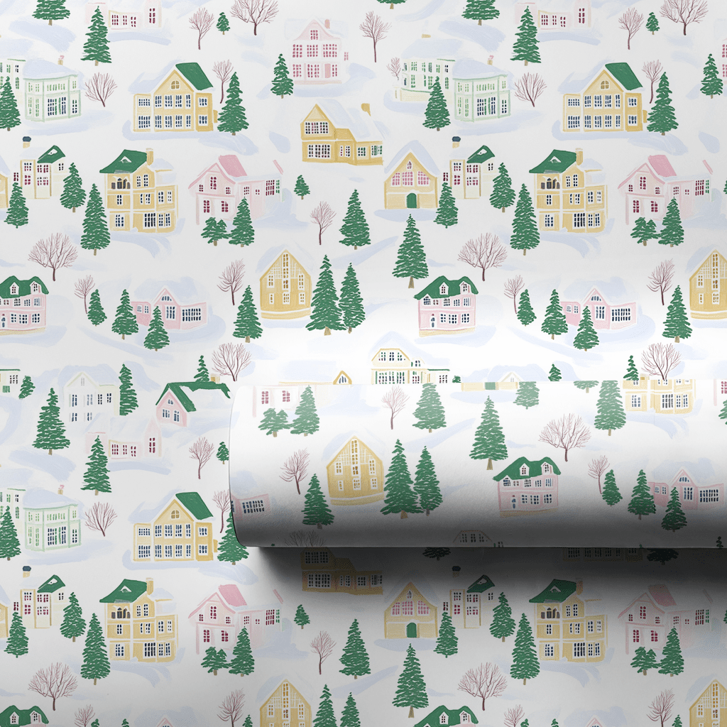 Vail Village - Wrapping Paper - Lemon Park