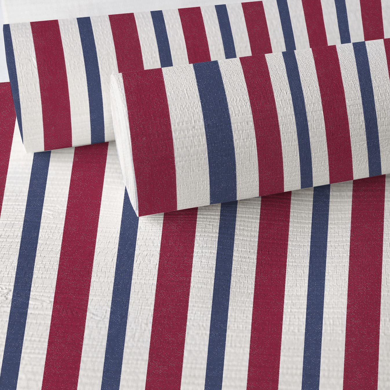 Varsity Stripe Faux Grasscloth Wallpaper - Lemon Park