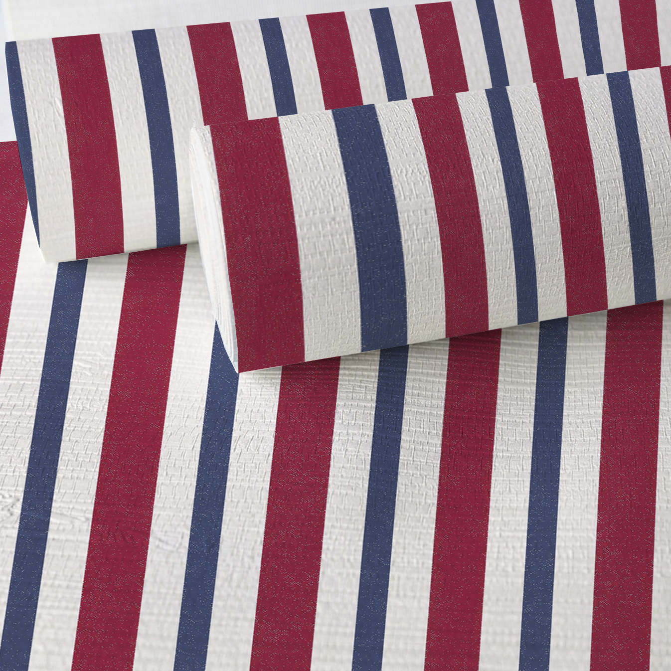 Varsity Stripe Faux Grasscloth Wallpaper