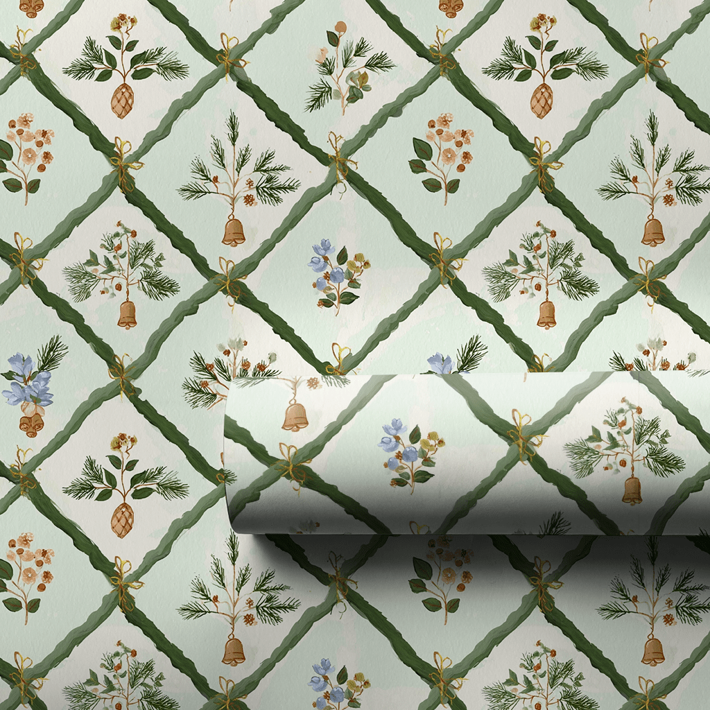 Velvet Evergreen - Wrapping Paper - Lemon Park